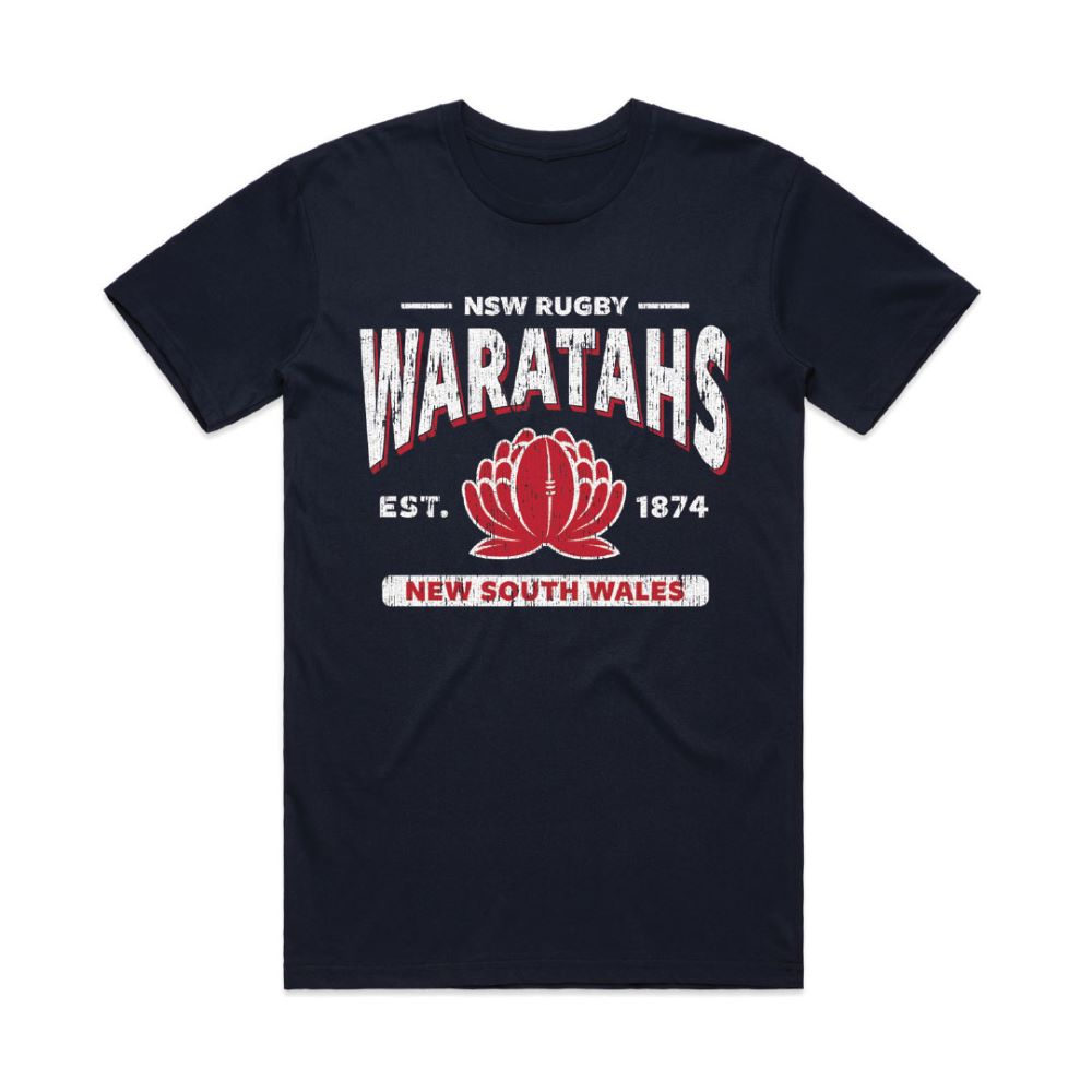 NSW Waratahs 2026 Adults Navy Supporter Tee